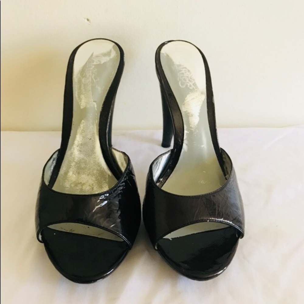 Black Carlos Santana sexy slide high heel